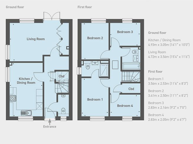 Floor plan 4 bedroom house - artist's impression subject to change
